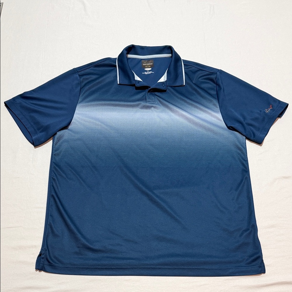 Men’s Greg Norman Collection For Tasso Elba Navy Gradient Polo Size L